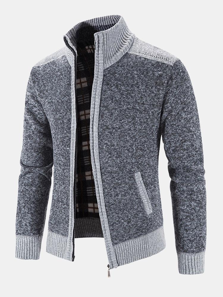 Reese - Contrast Zip Sweater