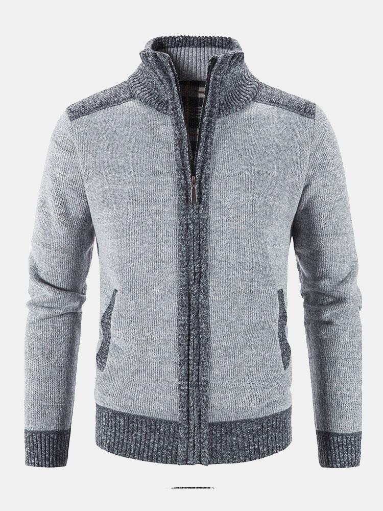 Reese - Contrast Zip Sweater