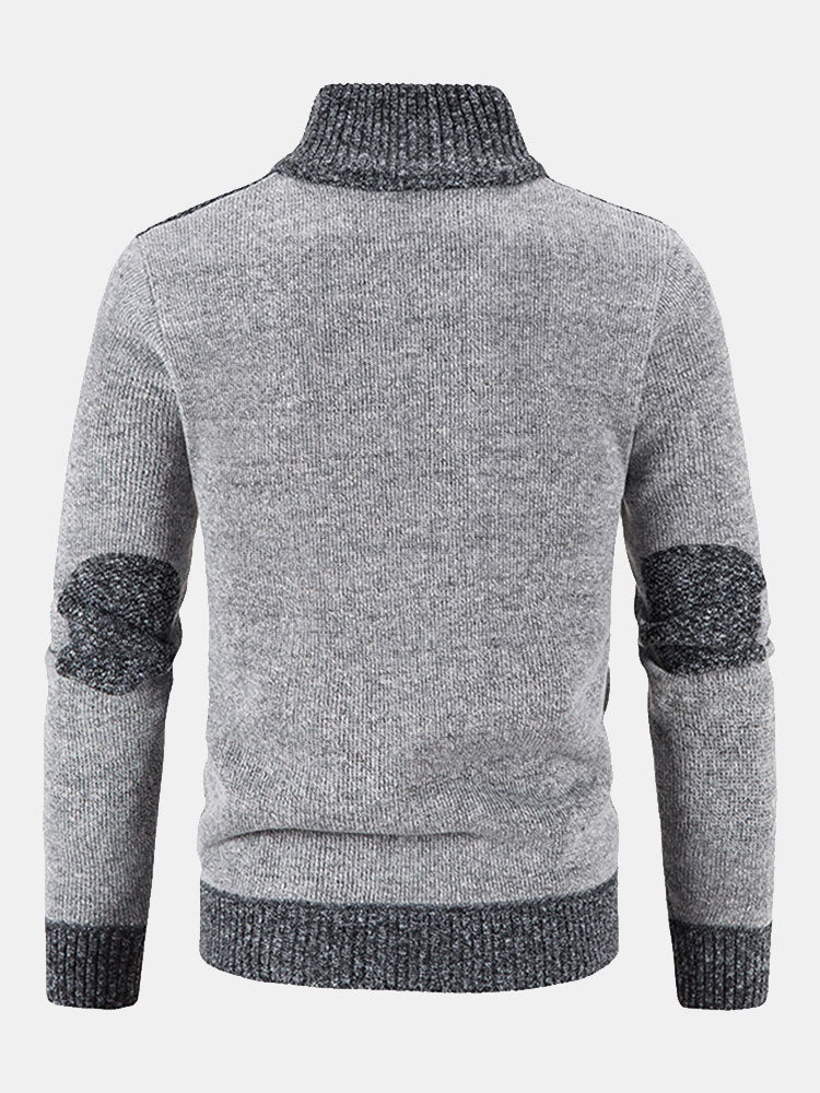 Reese - Contrast Zip Sweater