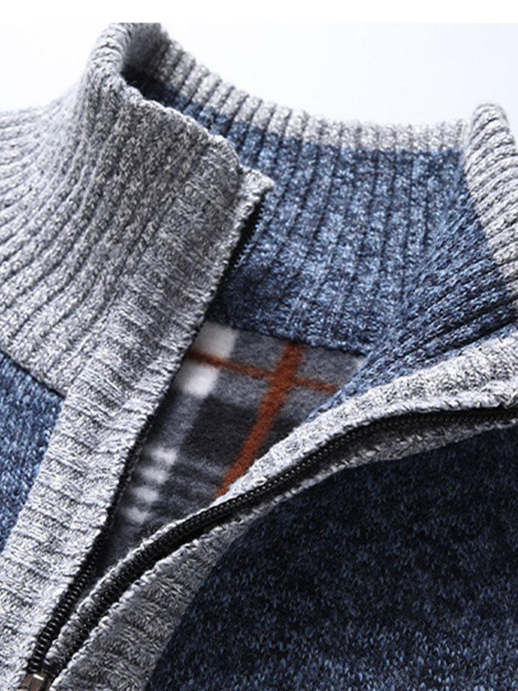 Reese - Contrast Zip Sweater
