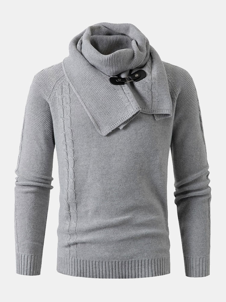 Rhys - Sweater with Detachable Shawl Collar