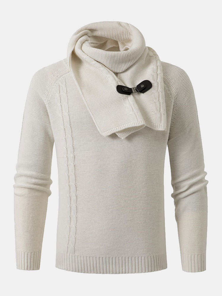 Rhys - Sweater with Detachable Shawl Collar
