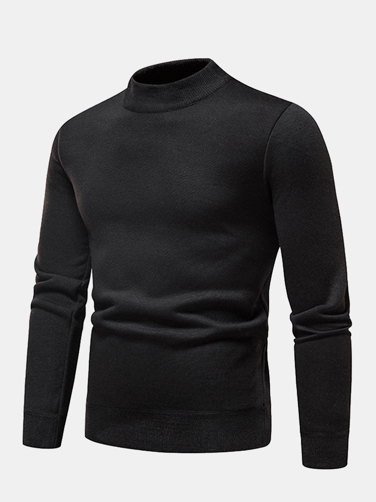 Sawyer - Faux Fur Lined Stand Collar Sweater