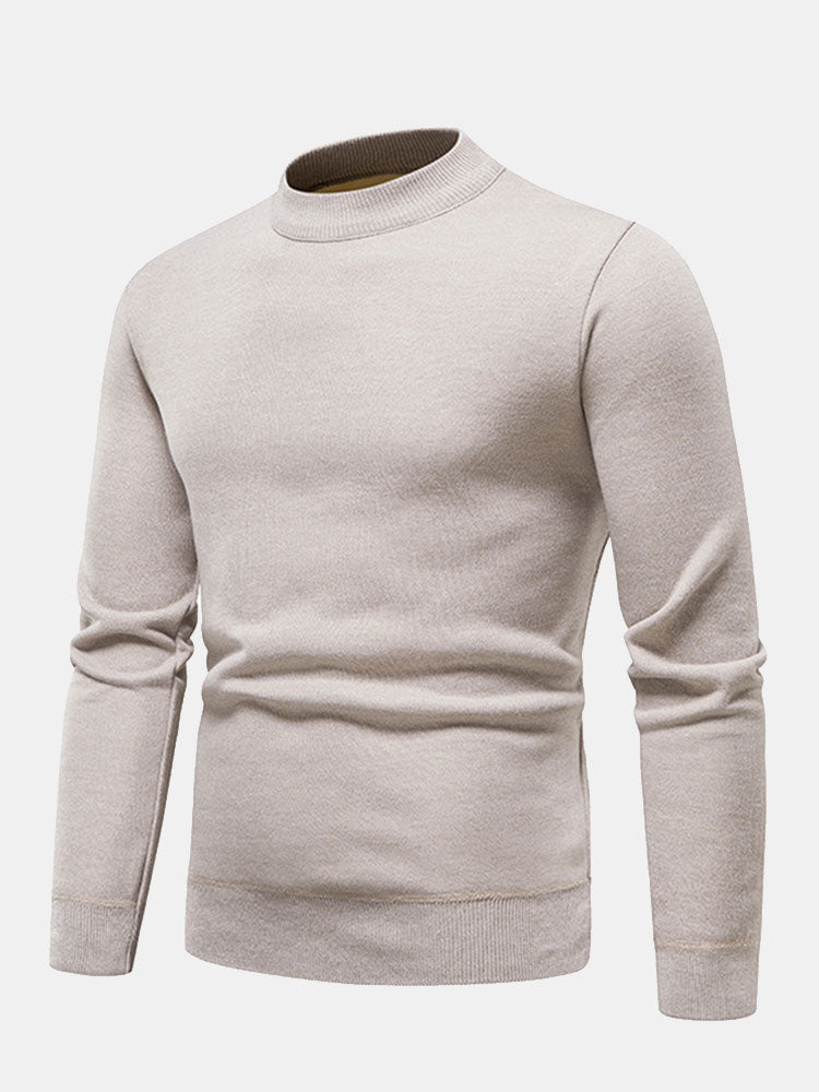 Sawyer - Faux Fur Lined Stand Collar Sweater