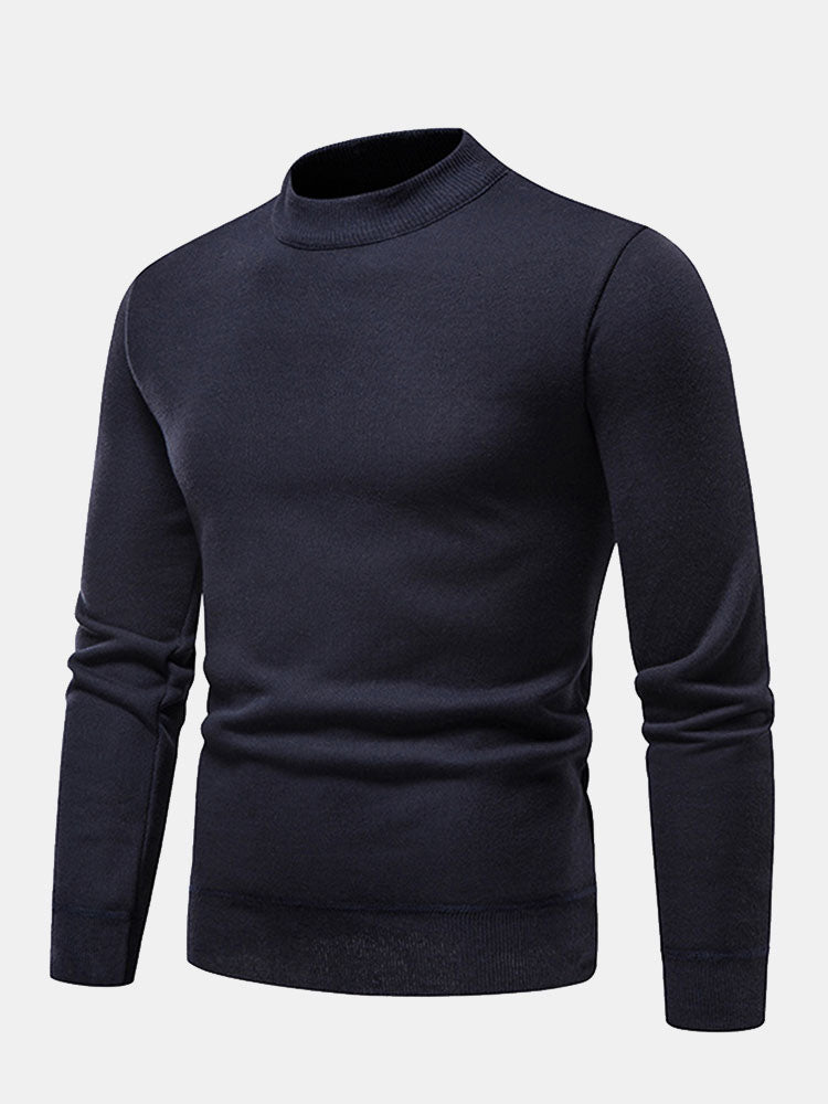 Sawyer - Faux Fur Lined Stand Collar Sweater