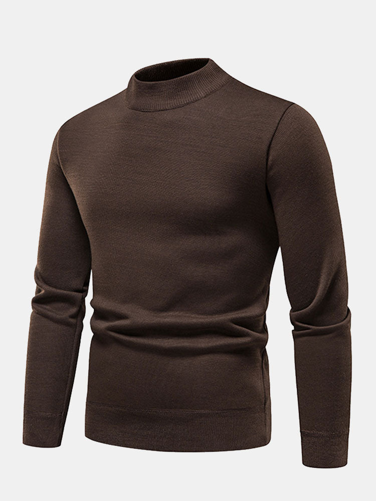 Sawyer - Faux Fur Lined Stand Collar Sweater