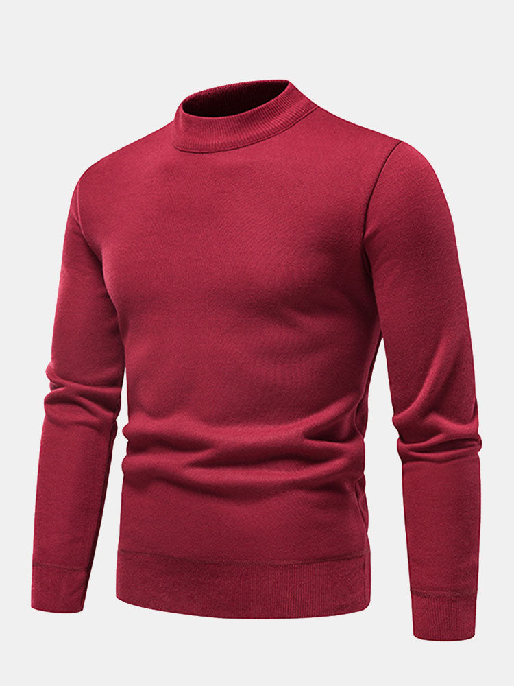Sawyer - Faux Fur Lined Stand Collar Sweater
