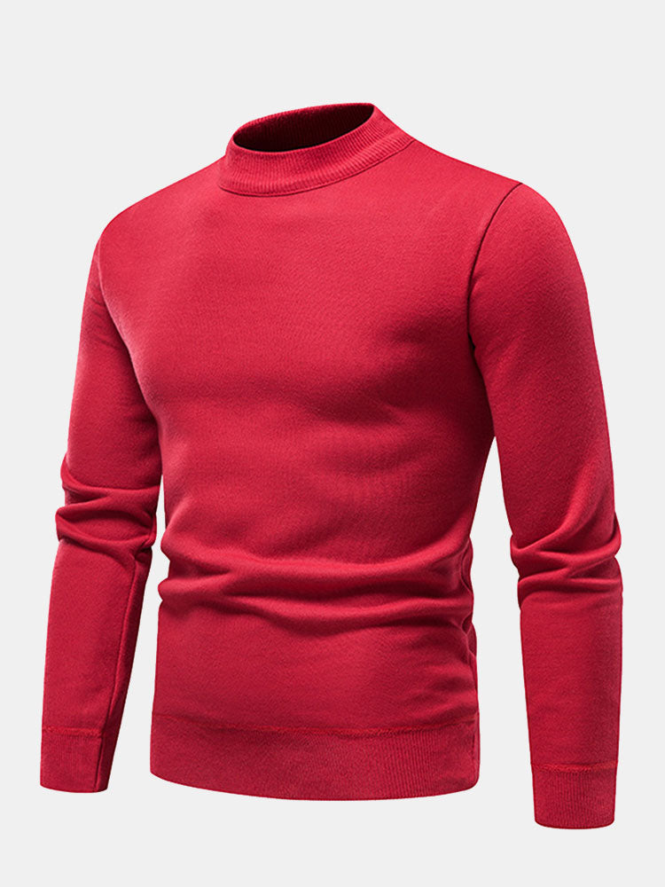 Sawyer - Faux Fur Lined Stand Collar Sweater