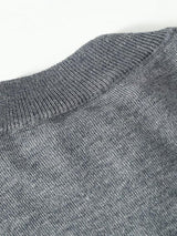 Silas - Checked Stand Collar Quarter-Zip Sweater