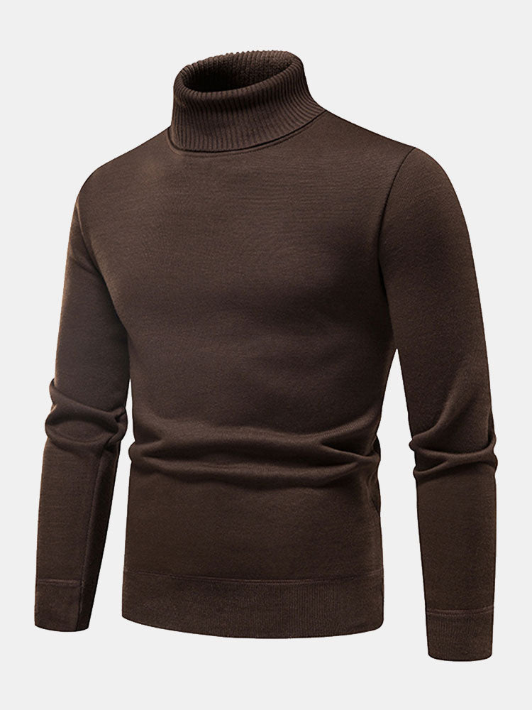 Theodore - Faux Fur Lined Turtleneck Sweater