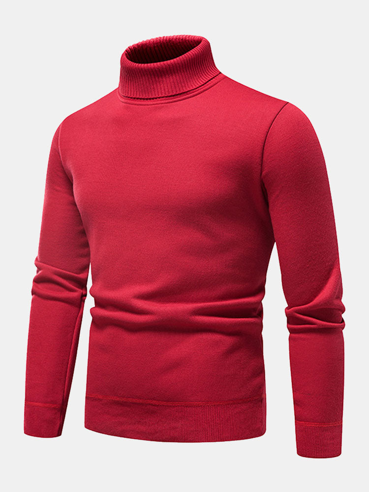 Theodore - Faux Fur Lined Turtleneck Sweater