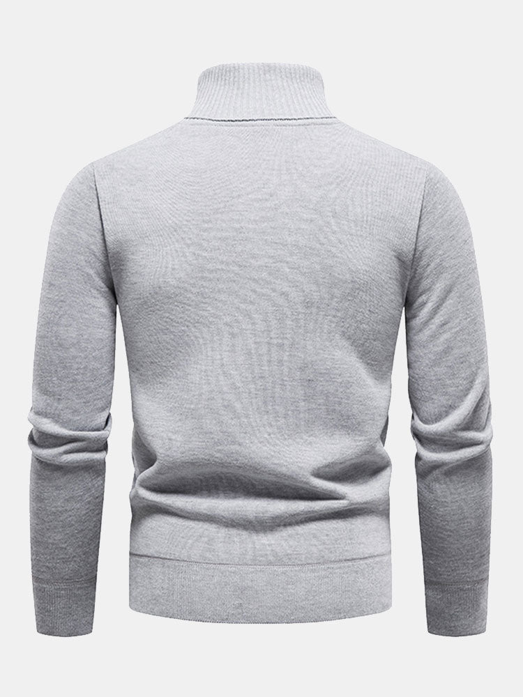 Theodore - Faux Fur Lined Turtleneck Sweater