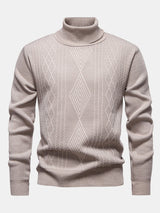 Walker - Geometric Jacquard Turtleneck Sweater