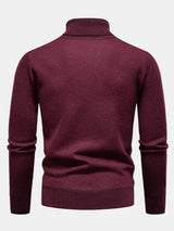 Walker - Geometric Jacquard Turtleneck Sweater