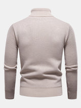 Walker - Geometric Jacquard Turtleneck Sweater