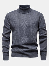 Walker - Geometric Jacquard Turtleneck Sweater