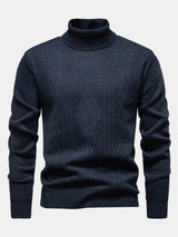 Walker - Geometric Jacquard Turtleneck Sweater