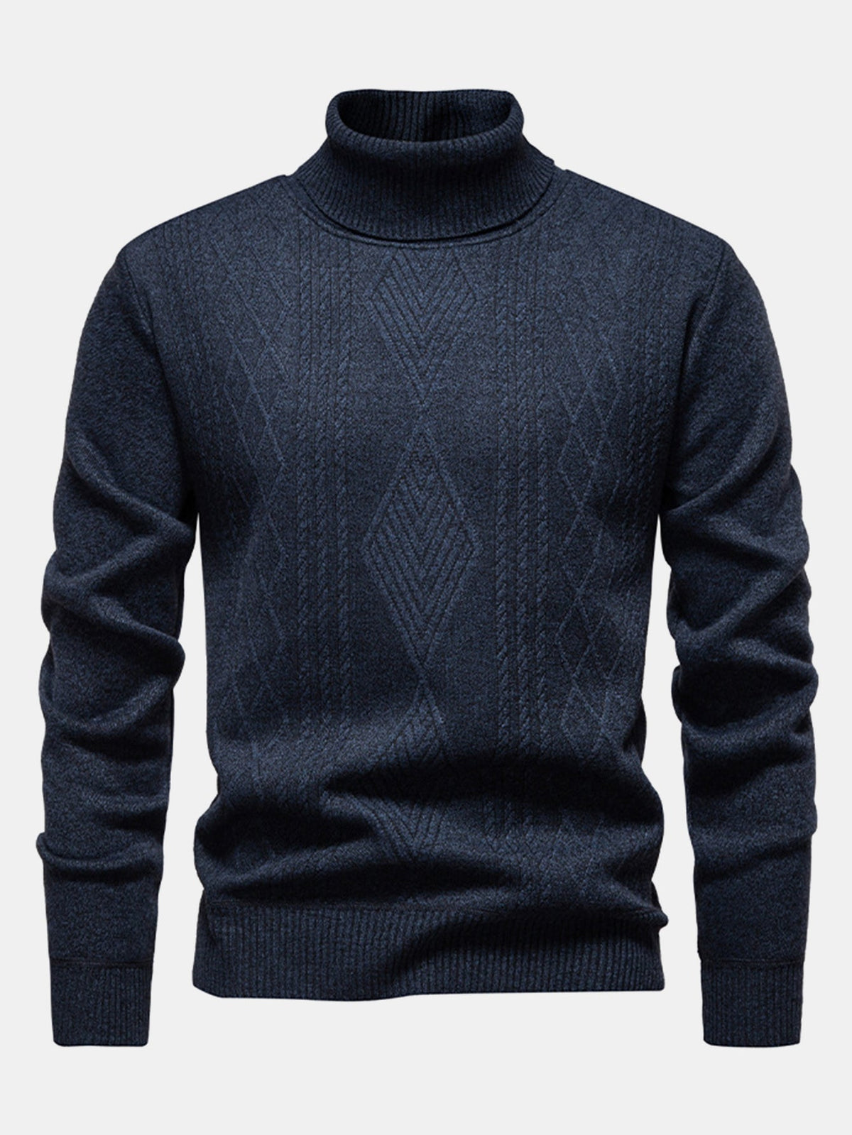 Walker - Geometric Jacquard Turtleneck Sweater