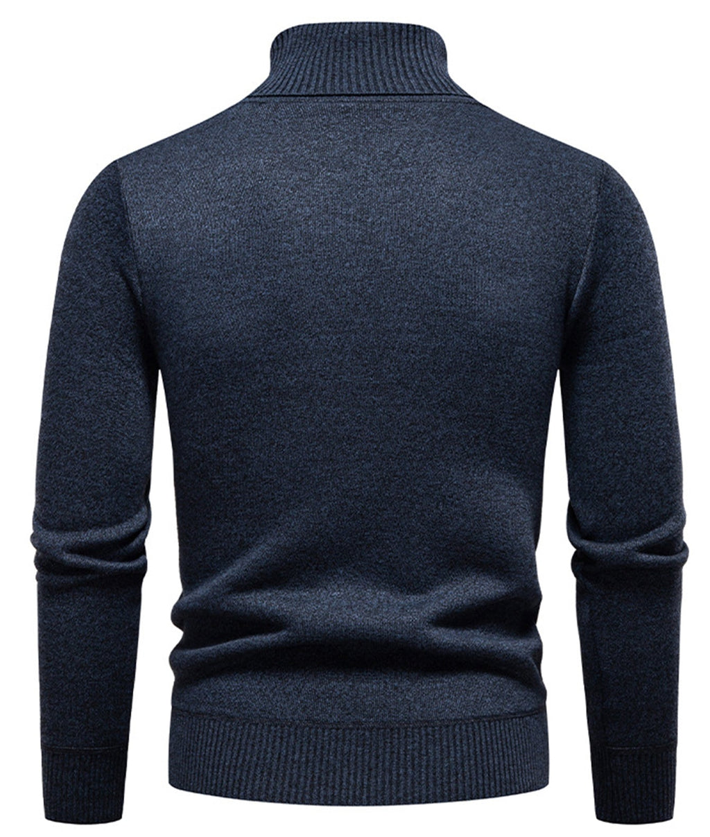 Walker - Geometric Jacquard Turtleneck Sweater