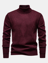 Walker - Geometric Jacquard Turtleneck Sweater