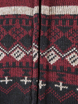 Weston - Geometric Print Zip Sweater