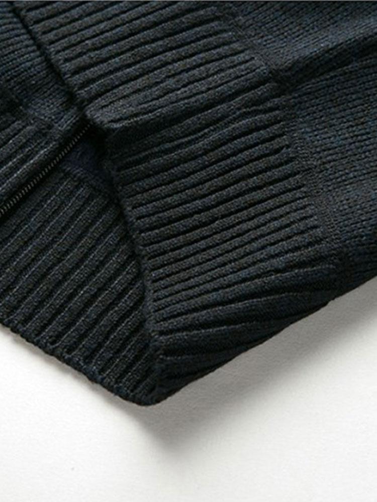 Weston - Geometric Print Zip Sweater