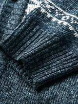 Declan - Geometric Pattern Zip Sweater