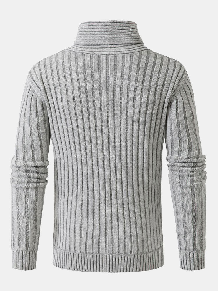 Duncan - Jacquard Toggle Turtleneck Sweater