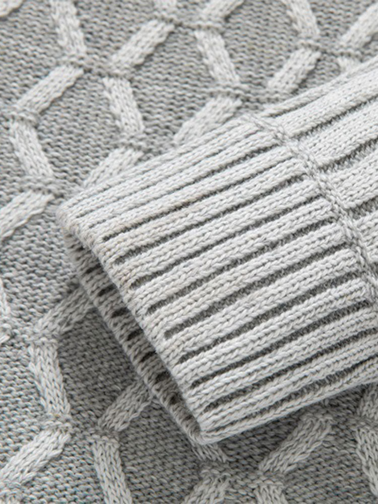 Duncan - Jacquard Toggle Turtleneck Sweater