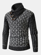 Duncan - Jacquard Toggle Turtleneck Sweater