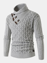 Duncan - Jacquard Toggle Turtleneck Sweater