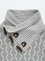 Duncan - Jacquard Toggle Turtleneck Sweater