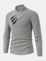 Gordon - Turtleneck Sweater with Leather Buckle Details