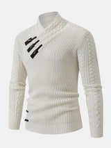 Gordon - Turtleneck Sweater with Leather Buckle Details