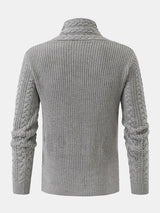 Gordon - Turtleneck Sweater with Leather Buckle Details