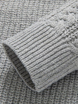 Gordon - Turtleneck Sweater with Leather Buckle Details