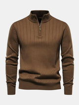 Ian - Striped Half-Zip Sweater