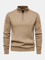 Ian - Striped Half-Zip Sweater