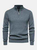 Ian - Striped Half-Zip Sweater