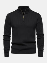 Ian - Striped Half-Zip Sweater