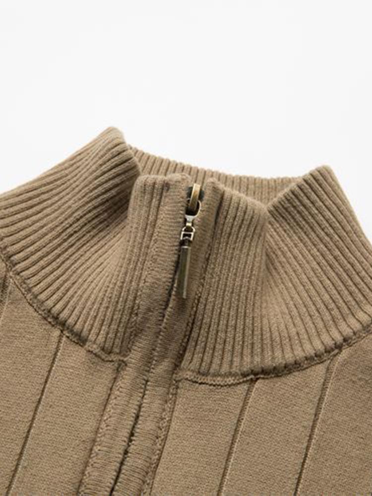 Ian - Striped Half-Zip Sweater