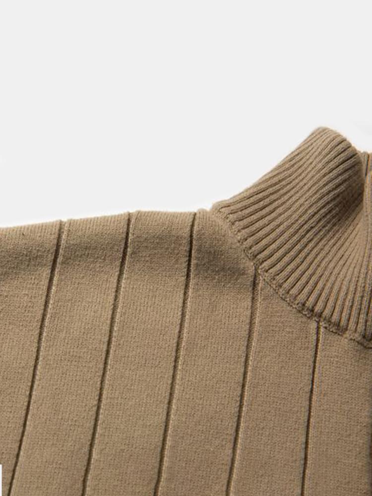 Ian - Striped Half-Zip Sweater