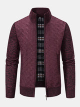 Neil - Quilted Jacquard Zip Sweater