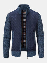 Neil - Quilted Jacquard Zip Sweater
