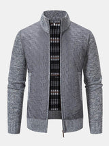 Neil - Quilted Jacquard Zip Sweater