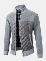 Ross - Quilted Patchwork Zip Sweater