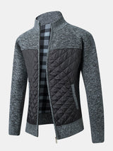 Ross - Quilted Patchwork Zip Sweater