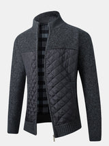 Ross - Quilted Patchwork Zip Sweater