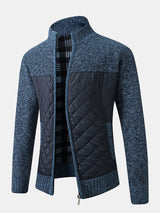 Ross - Quilted Patchwork Zip Sweater