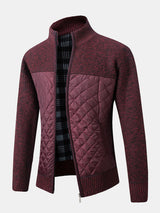 Ross - Quilted Patchwork Zip Sweater